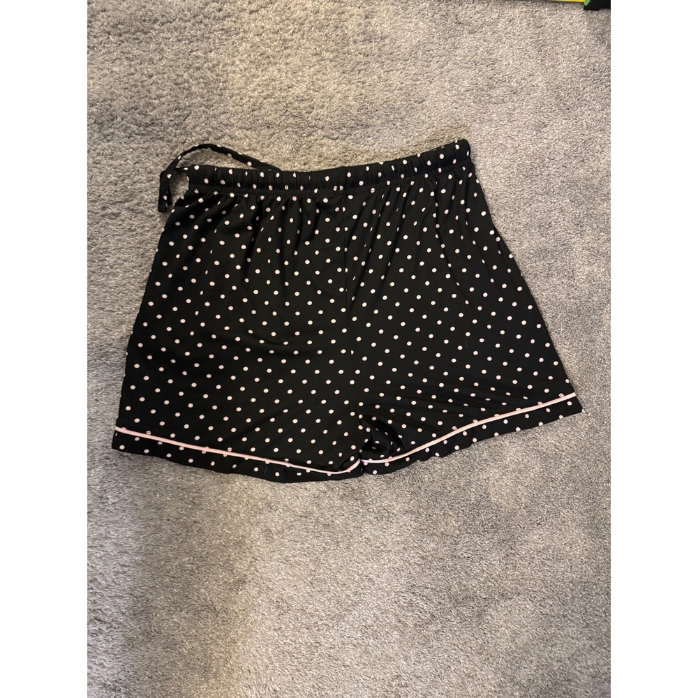 Aerosoles Womens Black Pink Polka Dot Pajama Shorts SZ Small